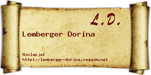 Lemberger Dorina névjegykártya