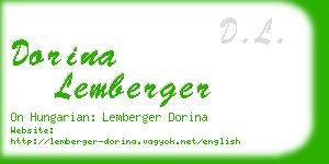 dorina lemberger business card
